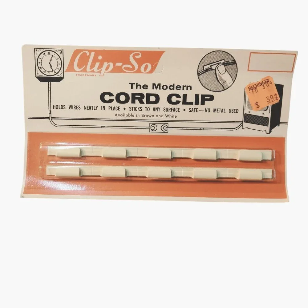 Clip So Modern Cord Clip Wire Holder Vintage Mid Century Stage Prop Lot 2